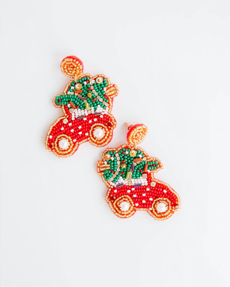 Front of a size O/S Izabelle Earrings in Red in Red by MICHELLE MCDOWELL. | dia_product_style_image_id:329760